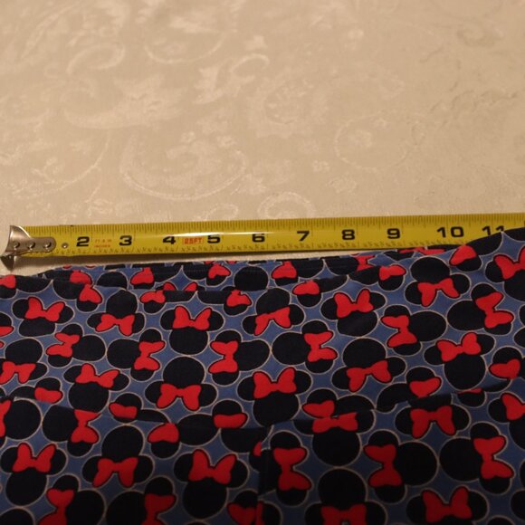 LuLa Roe Minnie Mouse Blue white red leggings casual lounge one size Disney - Picture 2 of 11